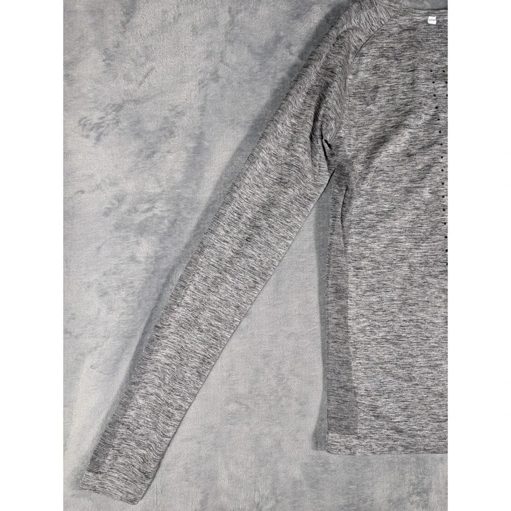 Nike Dri-FIT Knit Running Top Womens Extra Small XS Gray Heather Long Sleeve
